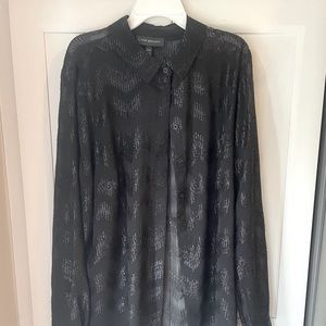 Lane Bryant sheer top size 14/16 black